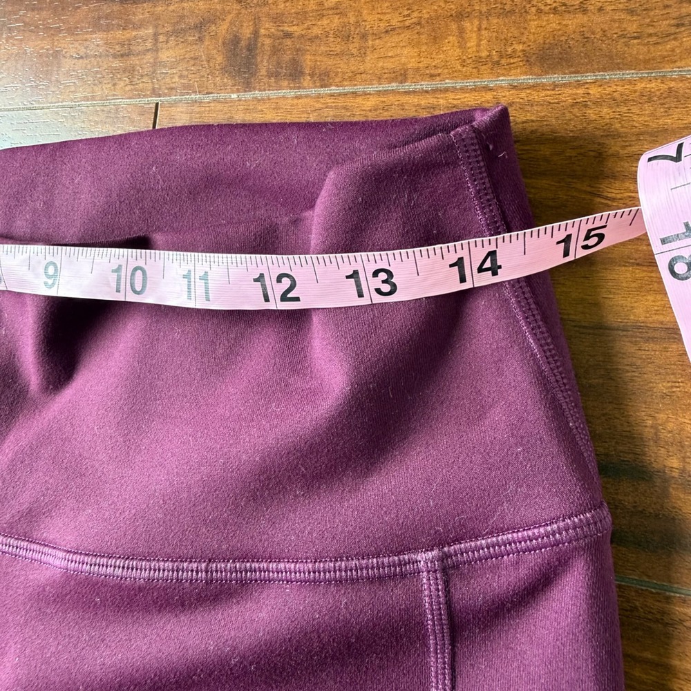Fabletics‎ Powerhold High Waisted Mesh Pocket Leggings Purple Womens Large L - Picture 9 of 11